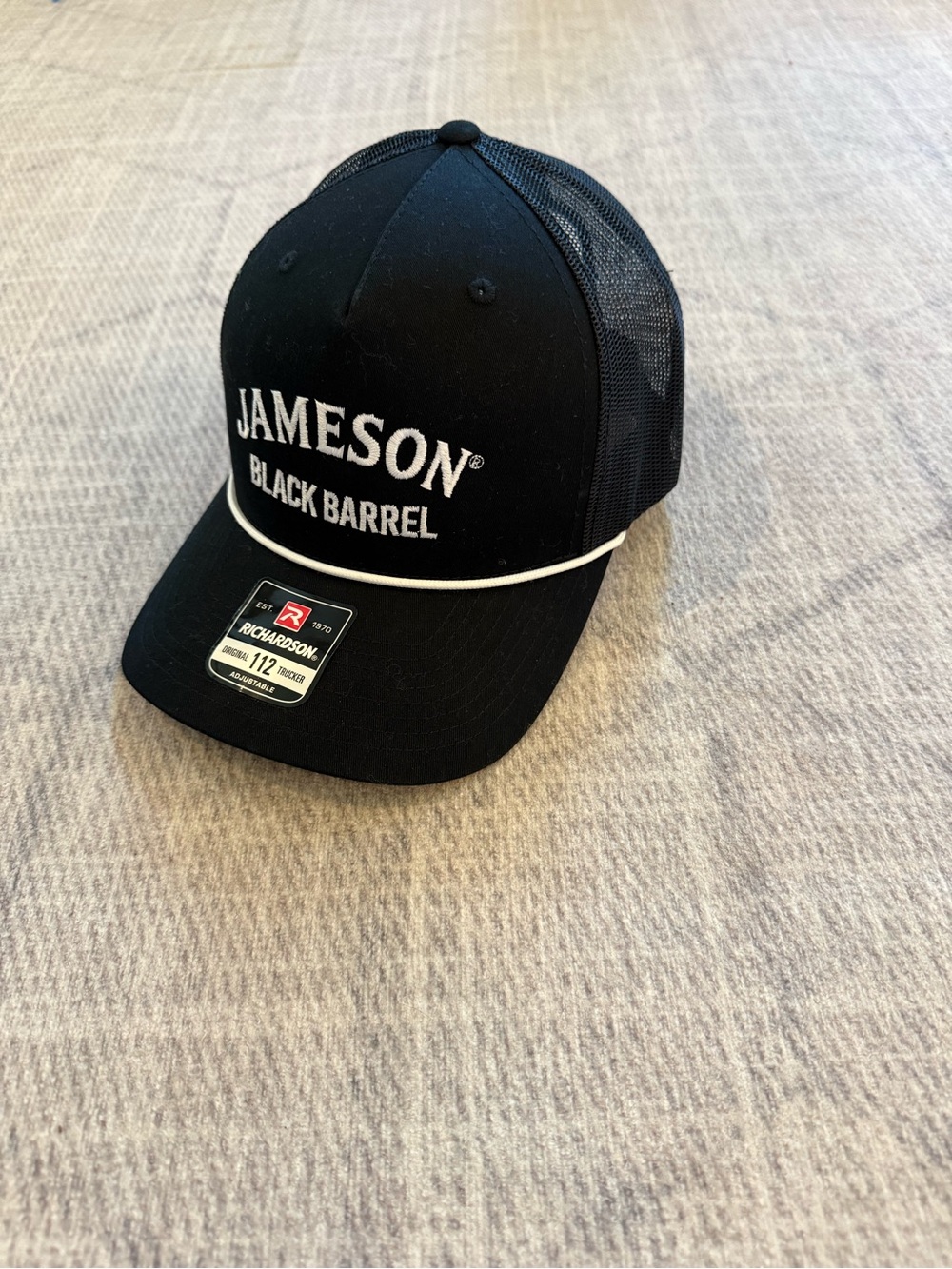 Jameson Black Barrel Black Trucker Hat